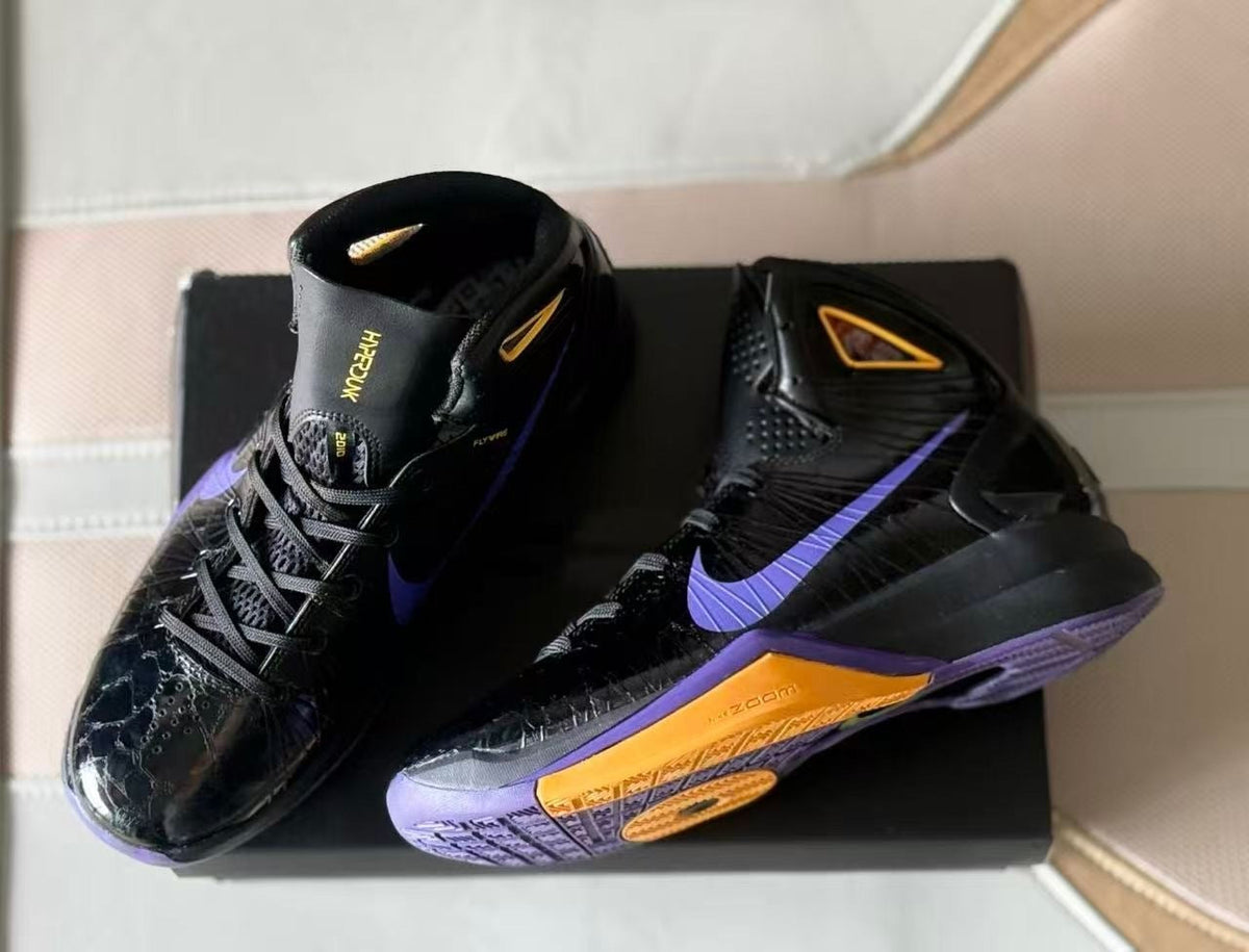 Nike Zoom Kobe 5 Lakers Basketball Shoes Black Purple Gold