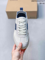 ECCO 2607GXD447A17 White and Blue Perforated Sneakers