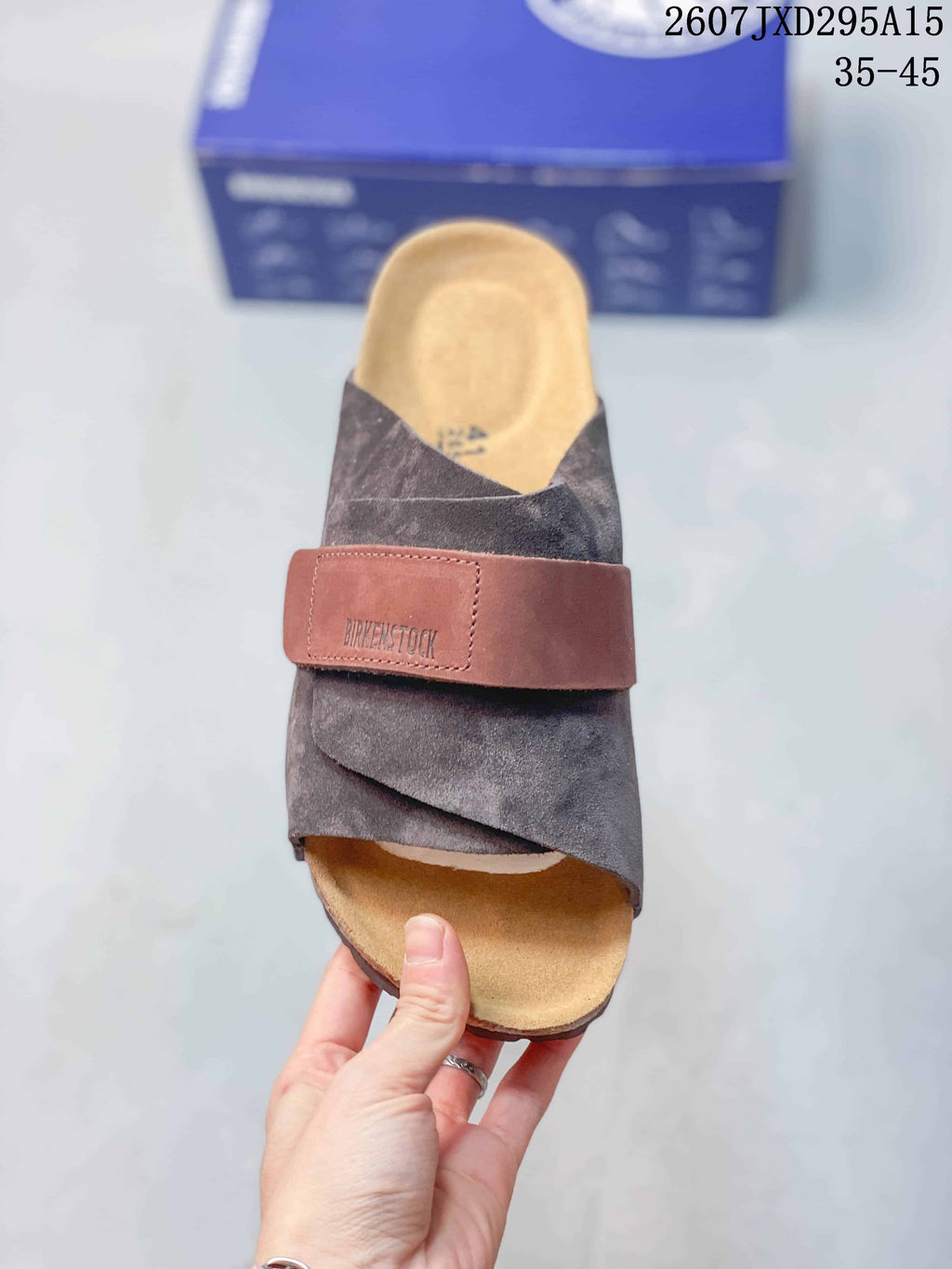 Birkenstock Boston Suede Clogs Brown Gray 2607JXD295A15