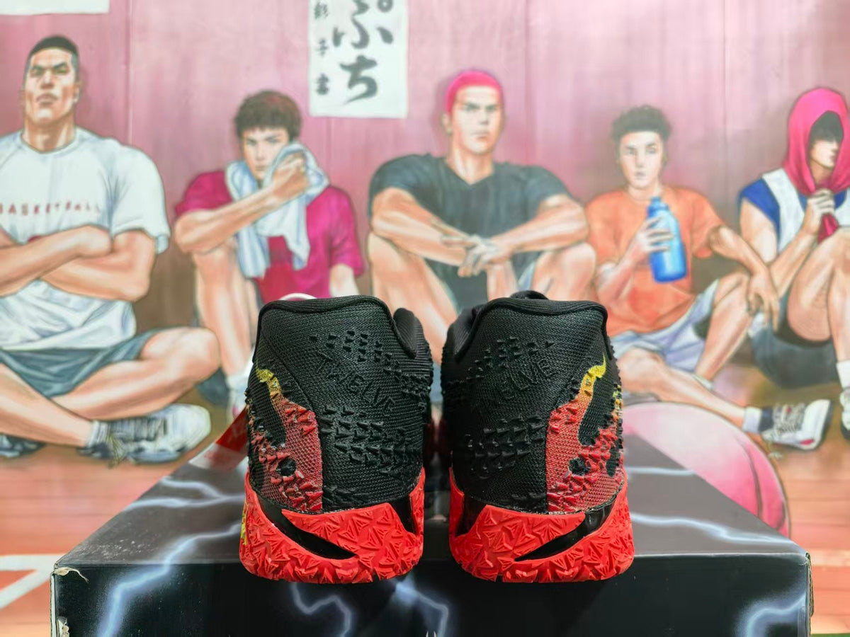 Nike Basketball Shoes, Black and Red with Volt Accents