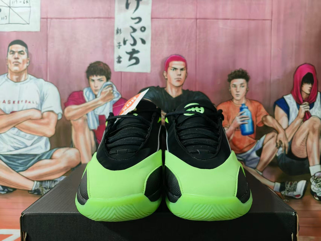 Jordan Luka 1 Basketball Shoes Black and Volt Green