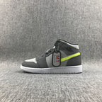 Jordan Air 1 Mid Grey Volt Sneakers 554724-072