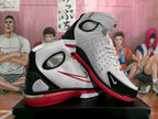 Nike High-Top Basketball Sneakers White Black Red