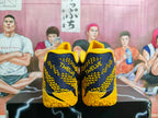 Nike Purple and Yellow Basketball Sneakers