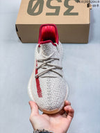 Adidas Yeezy Boost 350 V2 Cream Red Knit Sneakers