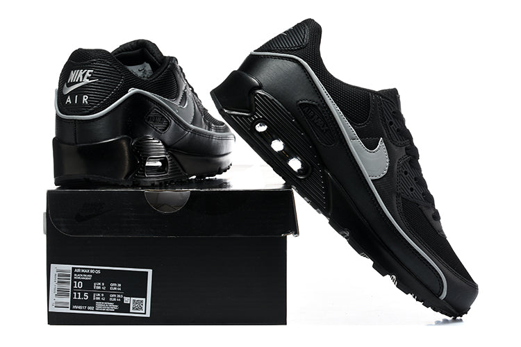 Nike Air Max 90 Black and Silver Sneakers