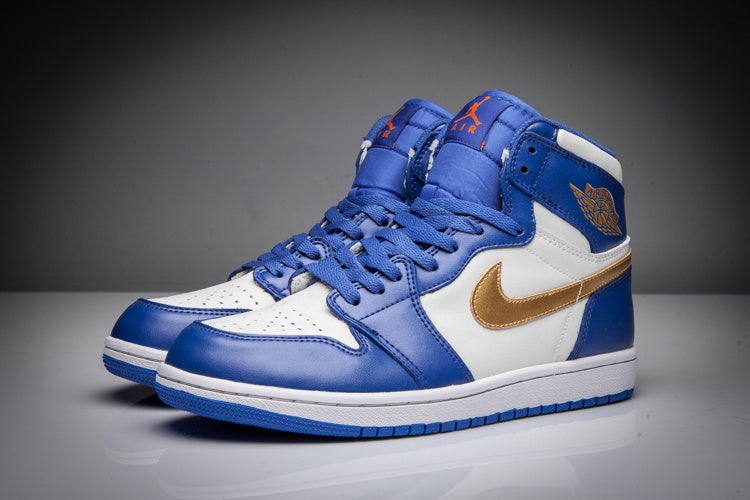 Jordan Air Jordan 1 High Sneakers Blue White Gold