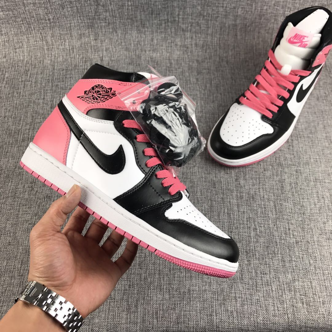 Jordan Air Jordan 1 High Dirty Pink Black Toe Sneakers
