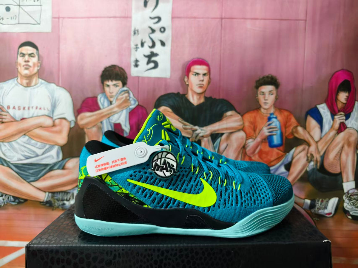 Nike Kobe 9 Basketball Shoes in Turquoise and Volt