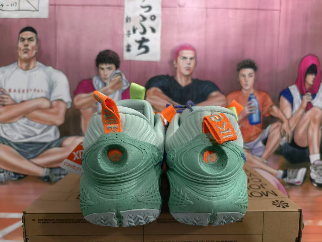 Nike Basketball Sneakers Blue Green Orange