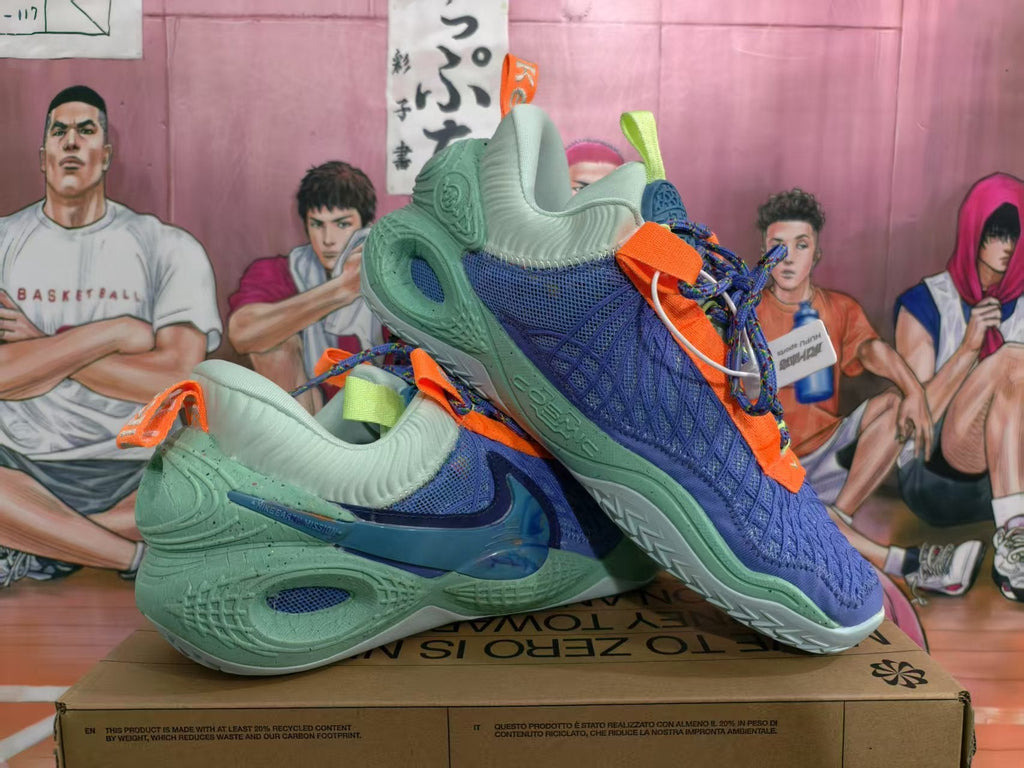 Nike Basketball Sneakers Blue Green Orange