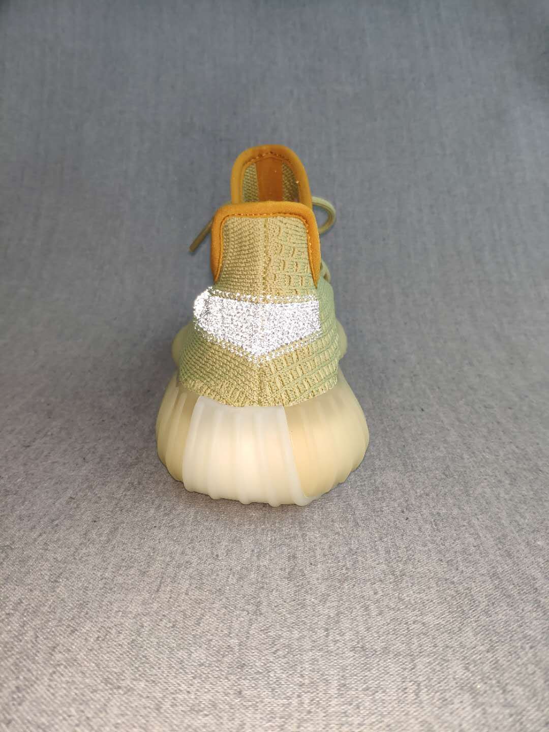 Yeezy 350 V2 Reflective Green Knit Sneakers