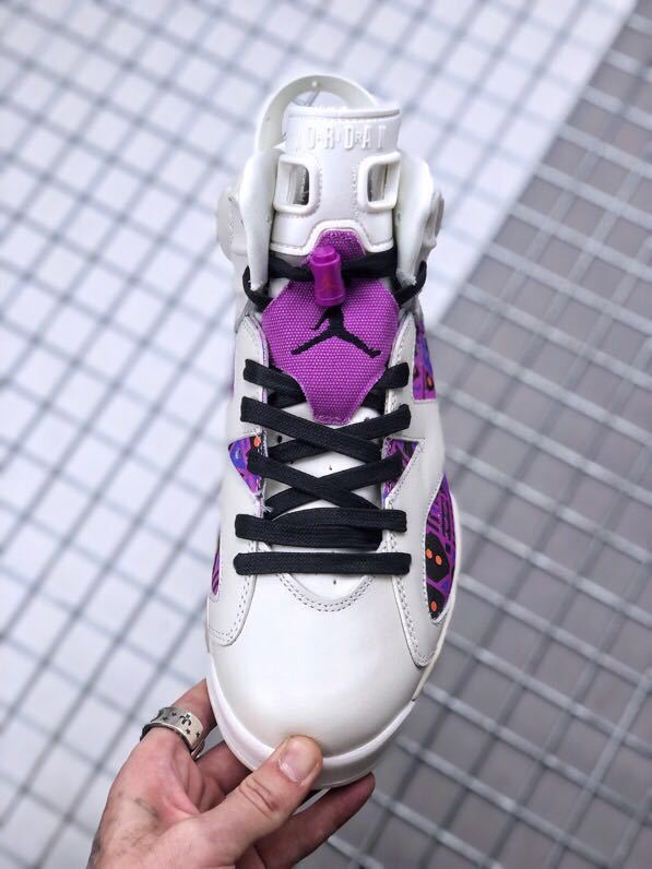 Jordan Air Jordan 6 Quai 54 Sneakers White Purple