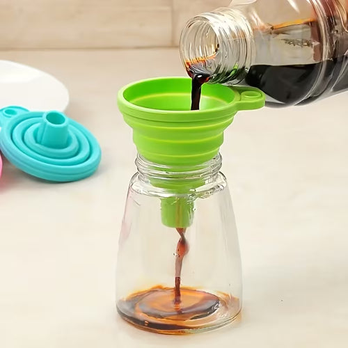 1pc Foldable Funnel Portable Mini Collapsible Kitchen Liquid Tool