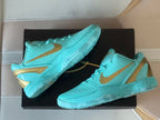 Nike Kobe 6 Sneakers Statue of Liberty Turquoise Gold
