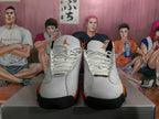 Jordan 13 Retro Basketball Sneakers White and Orange