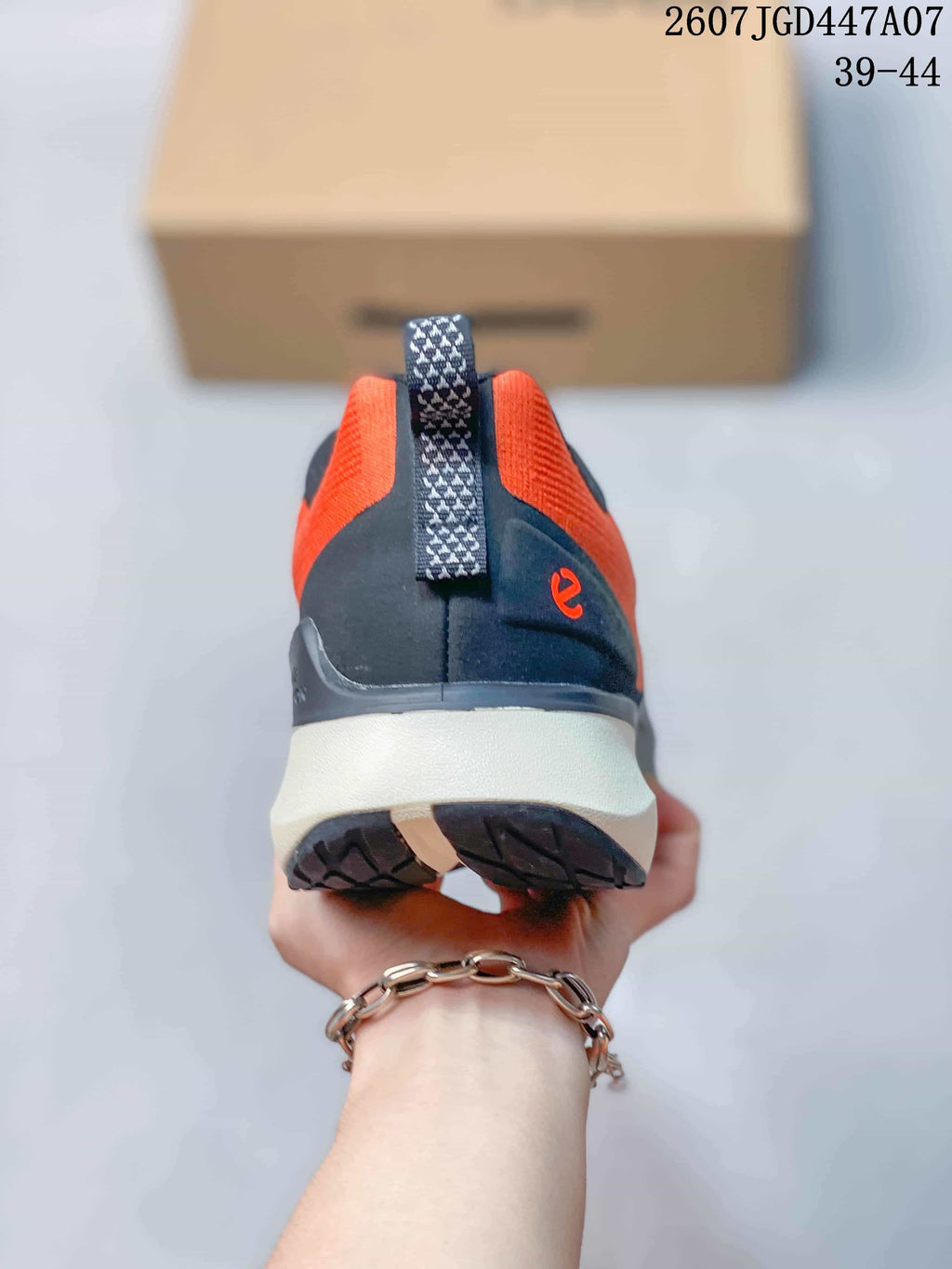 ECCO 710270OPW Orange and Navy Running Sneakers