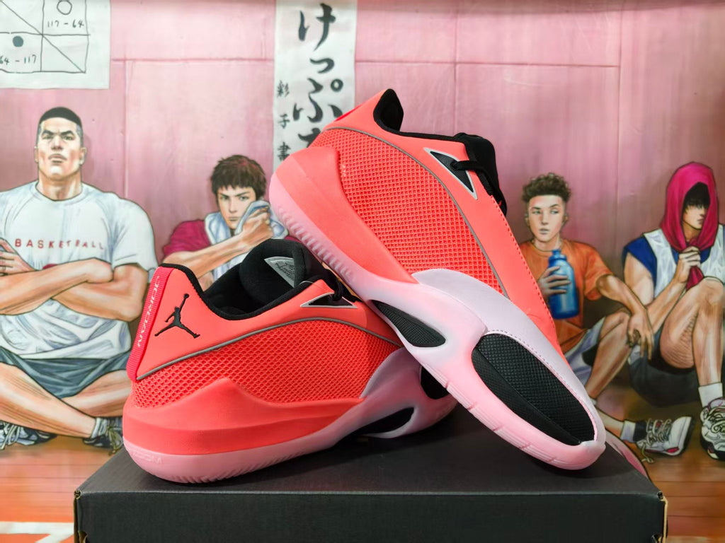 Jordan Luka 2 Basketball Shoes in Coral Pink and Black