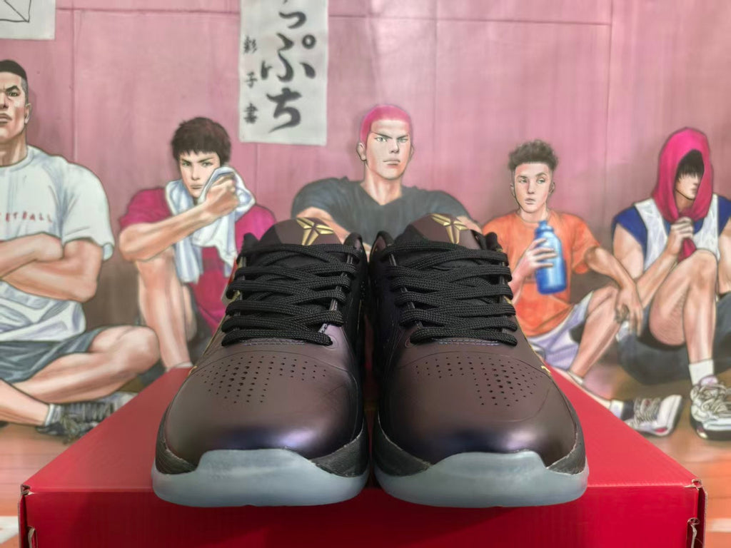 Nike Kobe 5 Basketball Shoes Purple and Black Gold