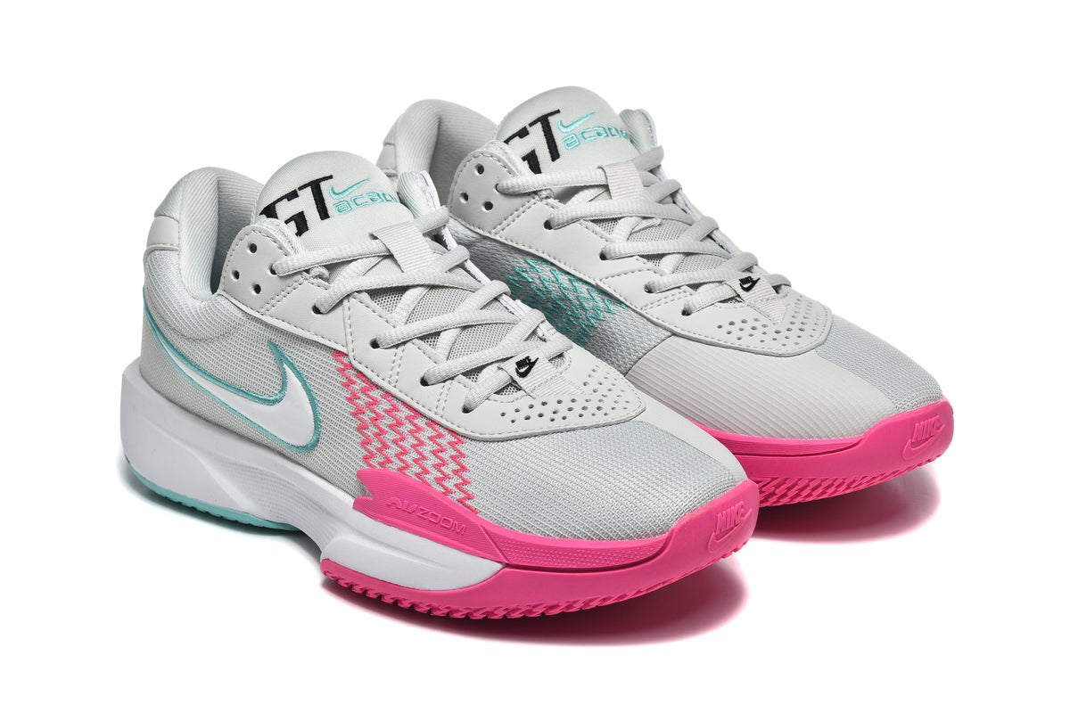 Nike GT Cut Academy Basketball Shoes Grey Pink Teal FB2599-010