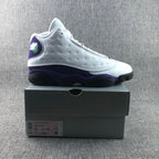 Air Jordan 13 Lakers White and Purple Sneakers