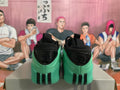 Green Basketball Sneakers with Black Details