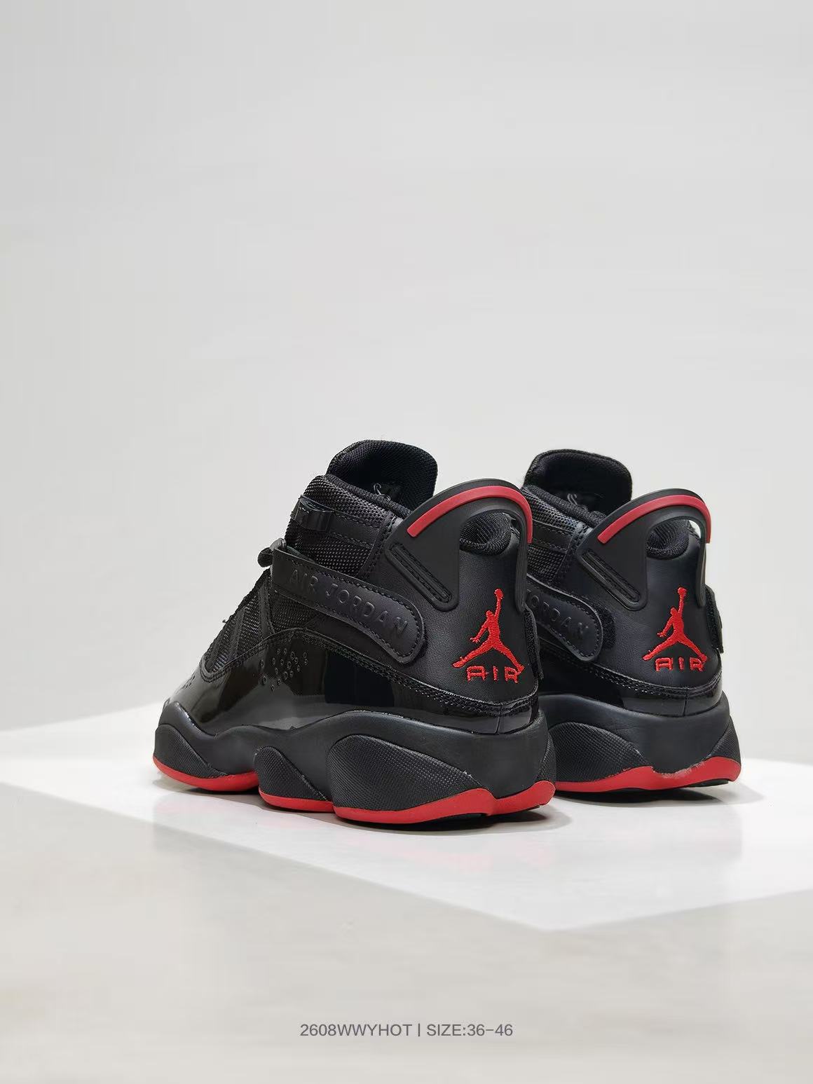 Jordan 6 Rings Sneakers Black Red