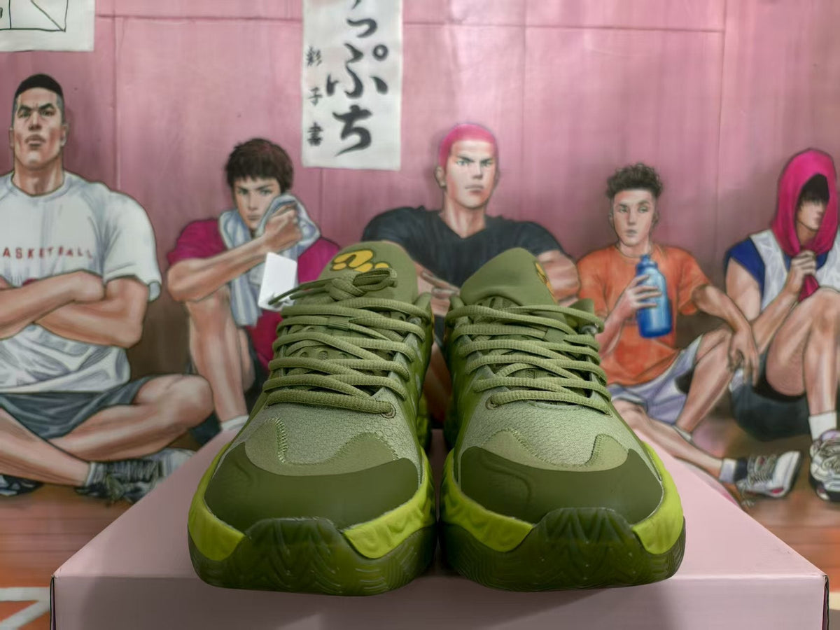 Khaki Green Basketball Sneakers