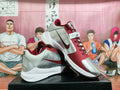 Nike Grey Red Basketball Sneakers