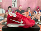 Nike Red and White Basketball Sneakers