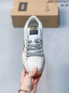 Golden Goose Ball Star White Leather Sneakers with Gold Star