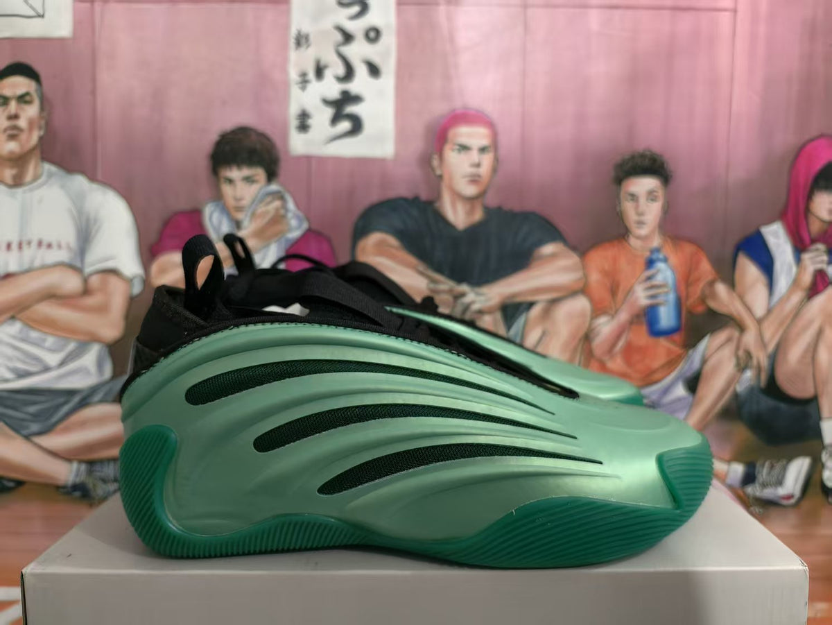 Green and Black Sculpted Sneakers