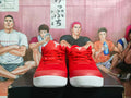 Nike Red and White Basketball Sneakers
