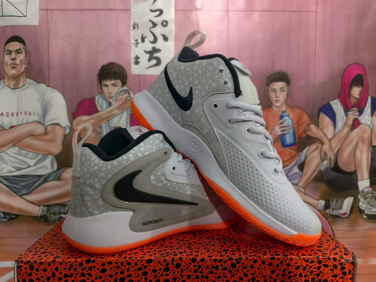 Nike Basketball Sneakers White Black Orange