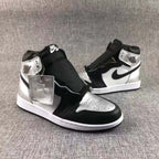 Jordan Air Jordan 1 Silver Toe High-Top Sneakers Black Silver