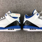 Fragment x Air Jordan 3 Sneakers White Blue Black CT8532-040