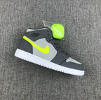 Jordan Air 1 Mid Grey Volt Sneakers 554724-072