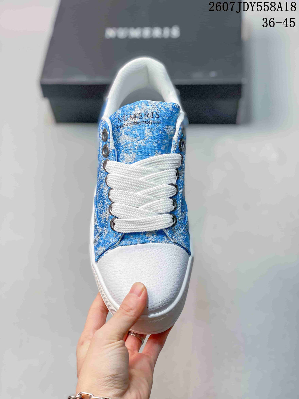 NUMERIS Blue Low-Top Platform Sneakers 2607JDY558A18