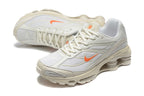 Nike Shox Ride 2 White and Orange Sneakers