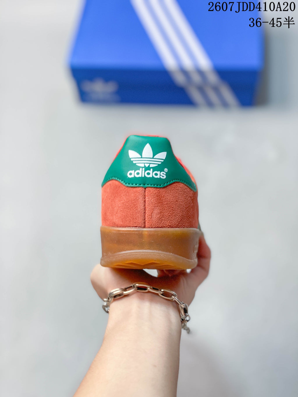 adidas Gazelle Sneakers Coral Green Gum Sole