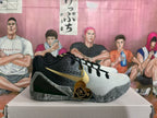 GiGi Basketball Sneakers Black White Gold