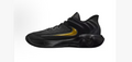 Nike FQ3680-010 Black Basketball Shoes with Gold Swoosh