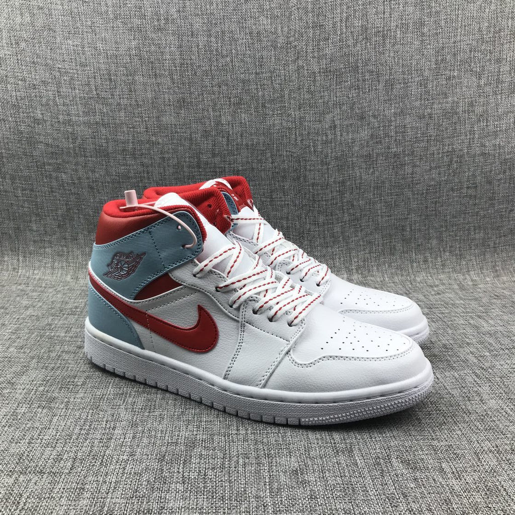 Jordan Air Jordan 1 Mid Ice Blue White Red 555112-104