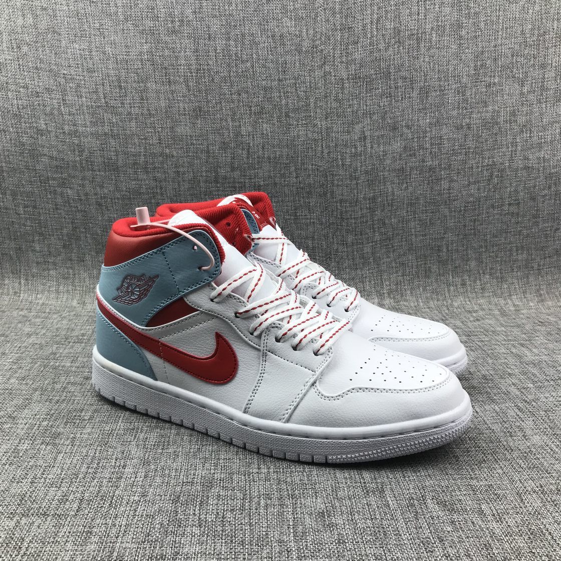 Jordan Air Jordan 1 Mid Ice Blue White Red 555112-104