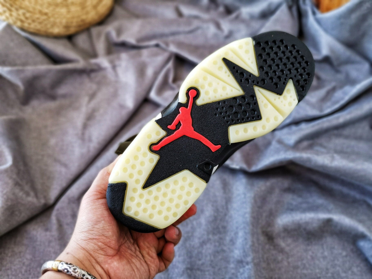 Air Jordan 6 TS 3M High-Top Sneakers Olive