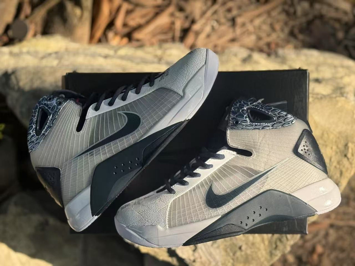 Nike HD2008 High-Top Basketball Sneakers Gray Black