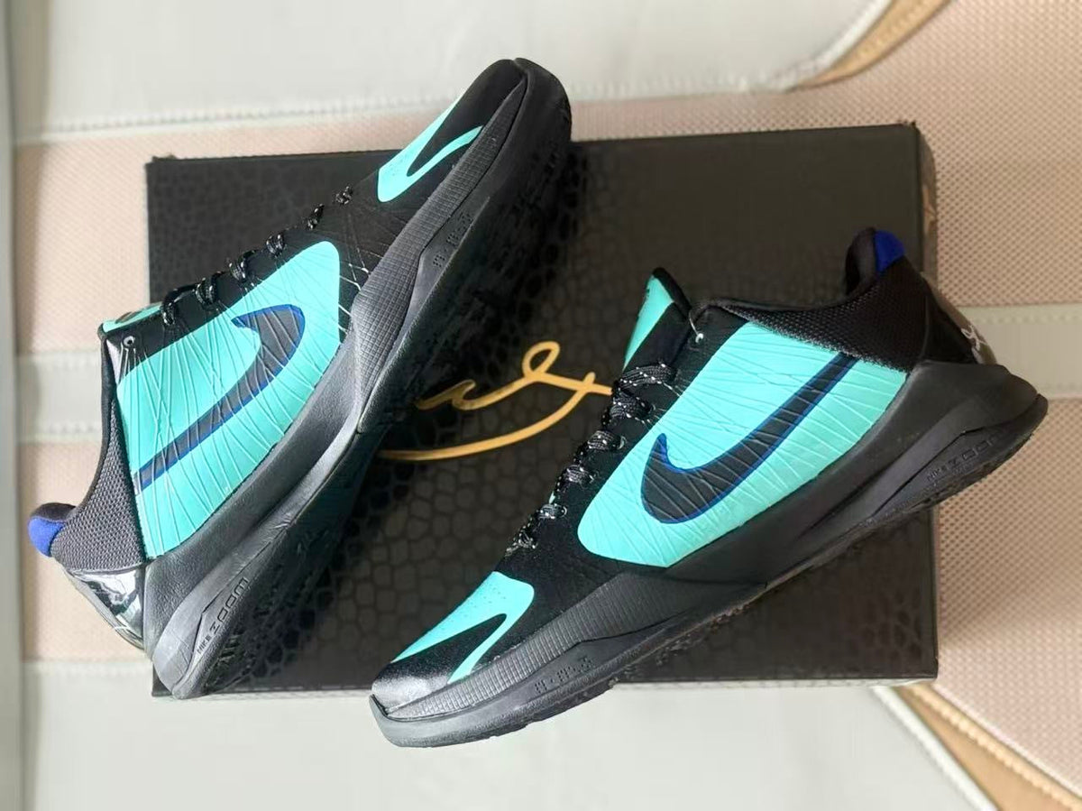 Nike Kobe 5 Tiffany Basketball Shoes in Black and Aqua
