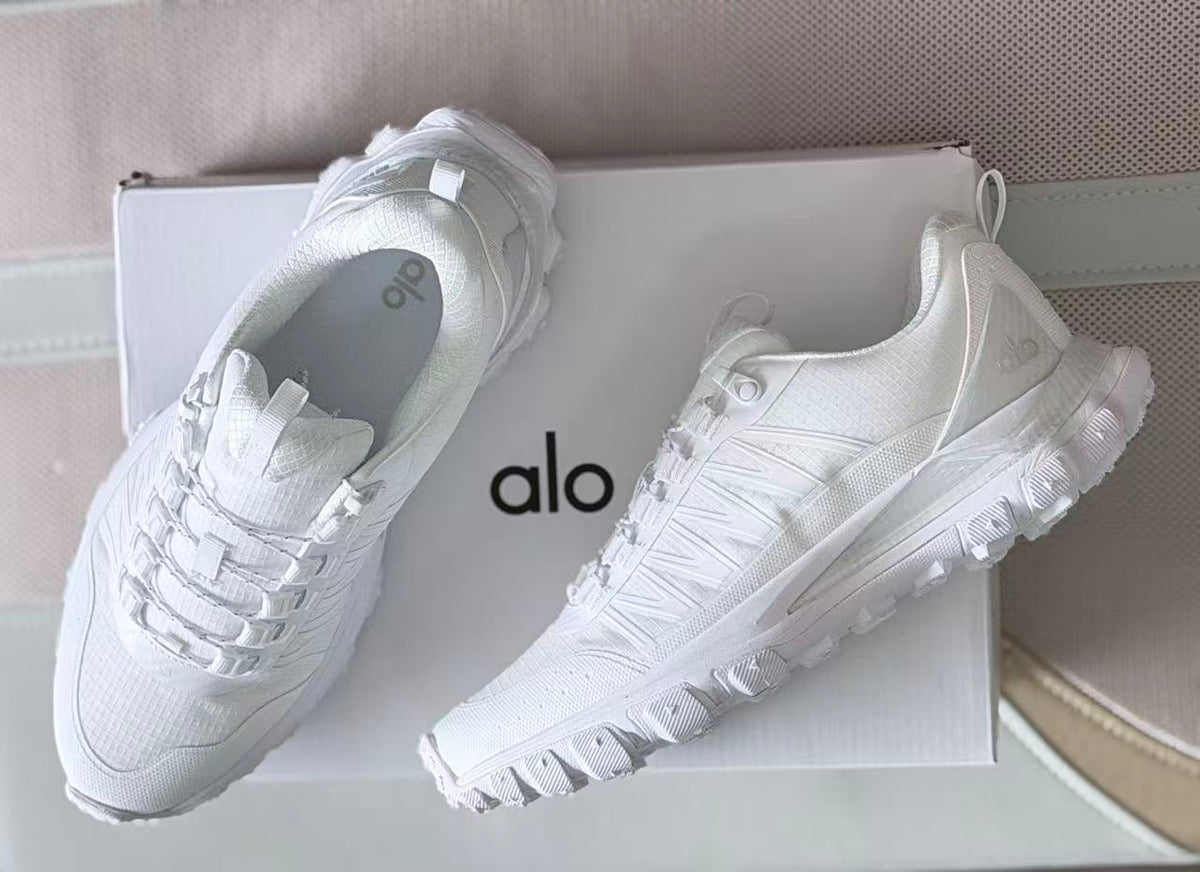 Alo White All-Terrain Hiking Sneakers