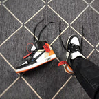 Air Jordan 1 Off-White Black Orange High-Top Sneakers