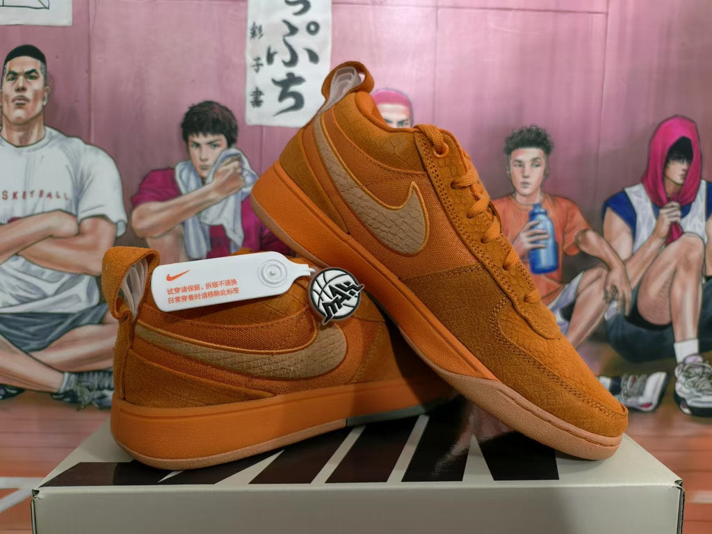 Nike Orange Low-Top Sneakers